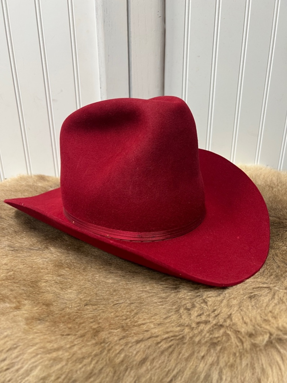 70s Vintage Lazy T Memphis Tennessee Red Western Cowboy Hat 6 3/4